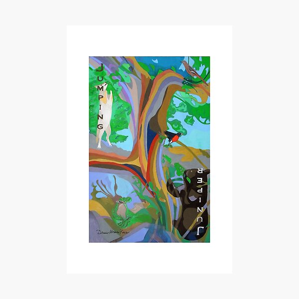 Jumping Juniper giclee with borders Photographic Print