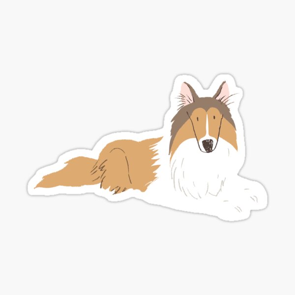 Rough Collie - Watercolor Style Rough Collie Sticker