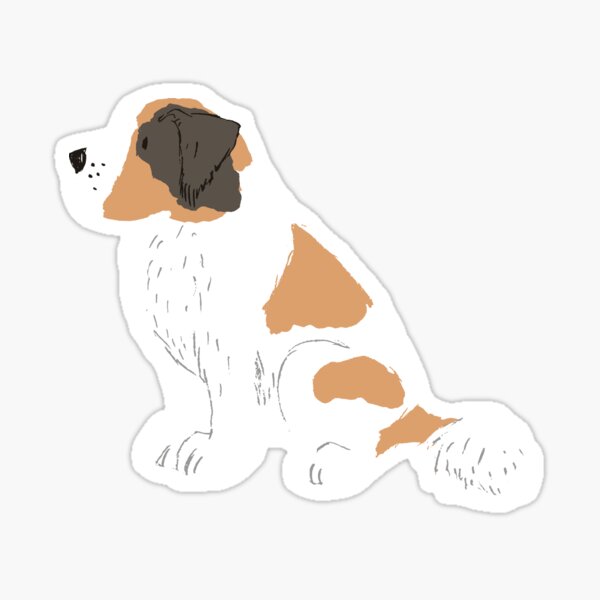 Saint Bernard - Watercolor Style Saint Bernard Sticker
