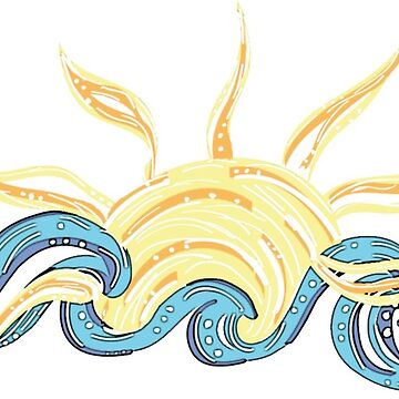 Artwork thumbnail, Ocean and Sun - Beach - gifts - trendy cute by Richardsonh25