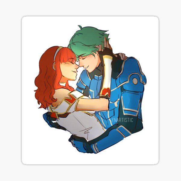 Fire Emblem Echoes Alm And Celica Sticker By Ynartistic Redbubble