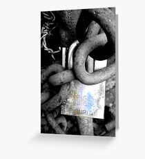 Padlock Greeting Card