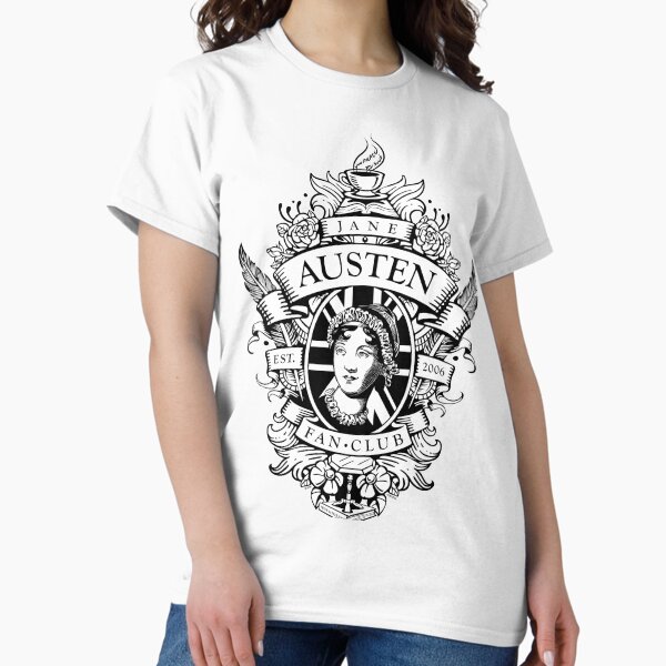 Women's T-Shirts [Out of Print] Jane Austen / Emma Relaxed Fit Tee [Gilded] (Midnight Navy) (Womens) Elegant Emma Inspired Tee: Ideal for Bridal Showers and Book