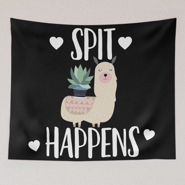 Item preview, Spit Happens Llama designed and sold by RecessRebellion.