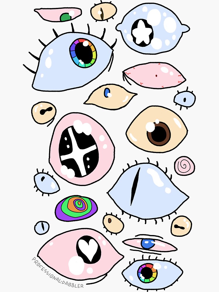 "Aesthetic Eye Design (DesEYEn)" Sticker by logandoodler Redbubble