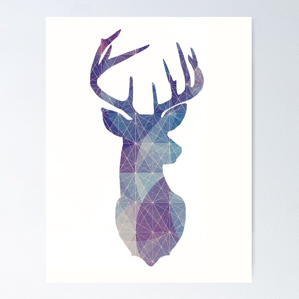 Item preview, The Stag - Blue and Purple Galaxy1 designed and sold by SClarkeArt.