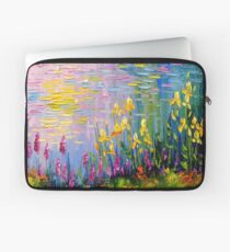 Funda para portátil Flores junto al estanque