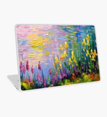 Flowers by the pond Laptop Skin