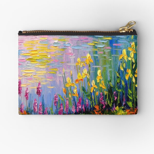 Flowers by the pond Zipper Pouch