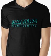 Fake News Confidential Logo V-Neck T-Shirt