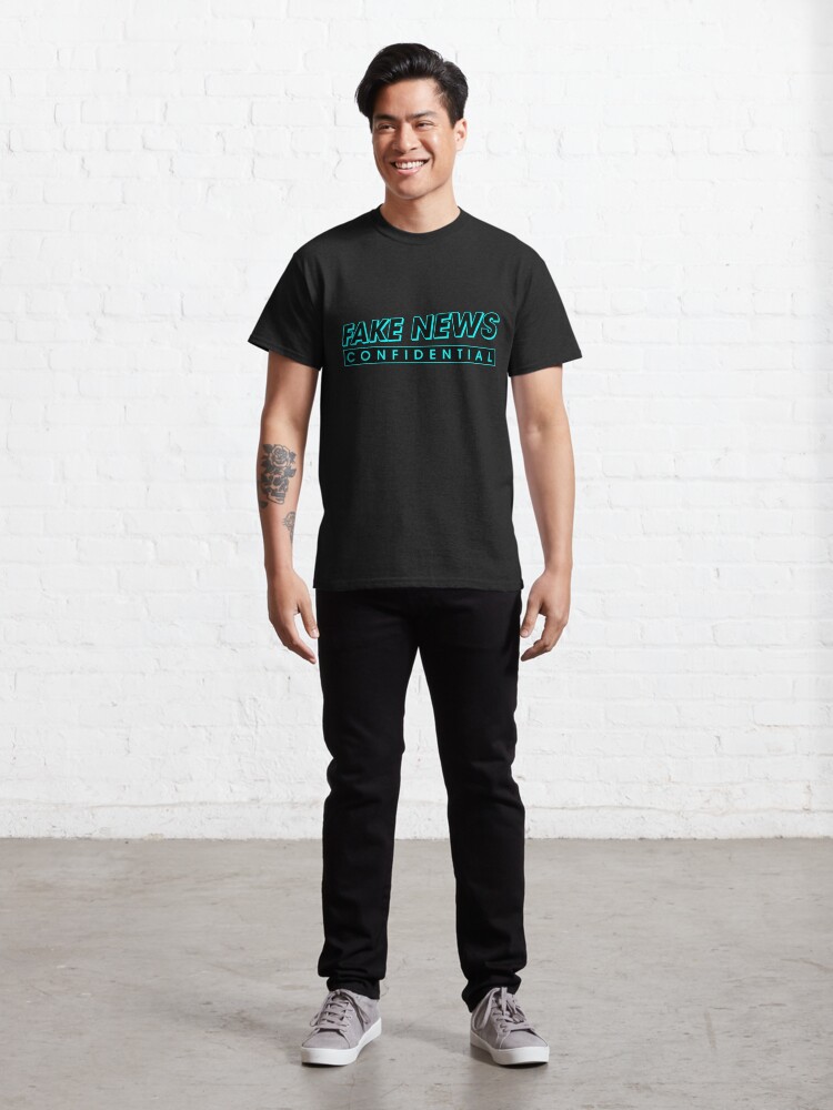 Alternate view of Fake News Confidential Logo Classic T-Shirt
