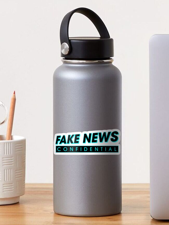 Sticker, Fake News Confidential Logo designed and sold by CarlileMedia