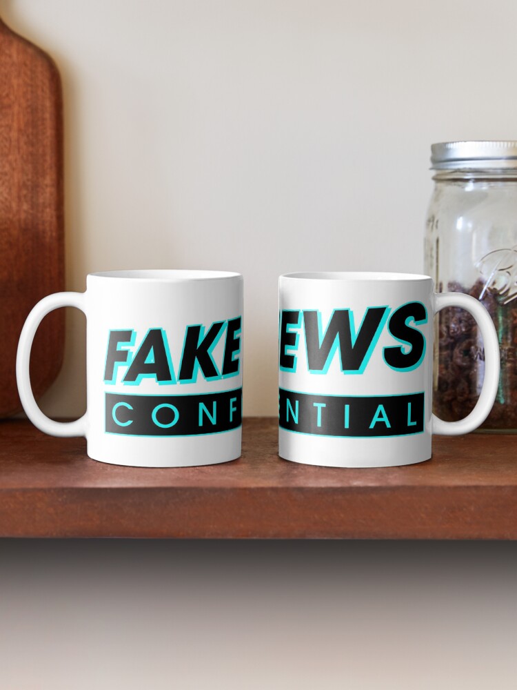 Alternate view of Fake News Confidential Logo Mug