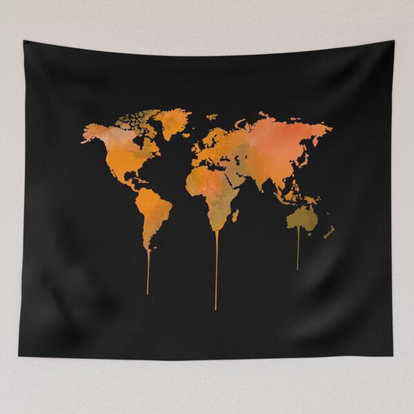 Item preview, Wordlmap Watercolor #SaveTheEarth designed and sold by TakeTwo.