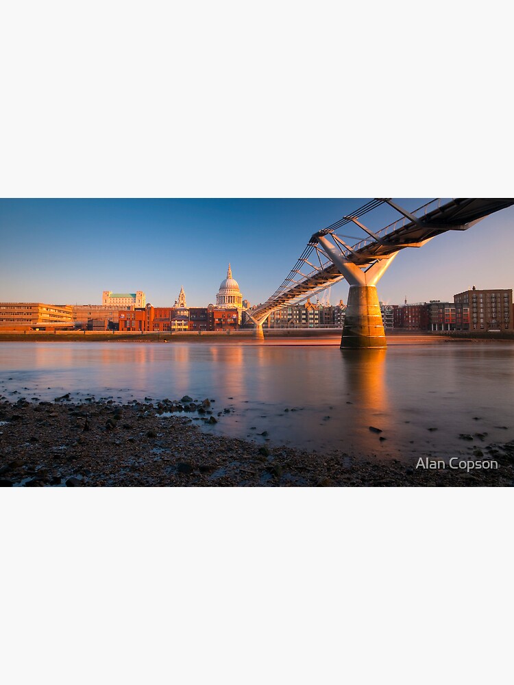 UK, London, St. Paul's Cathedral and Millennium Bridge over River Thames Alan Copson © 2010 (20046-15) by AlanCopson