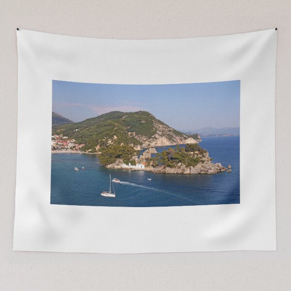 Item preview, island Panagias Parga Greece landscape summer season designed and sold by goceris.