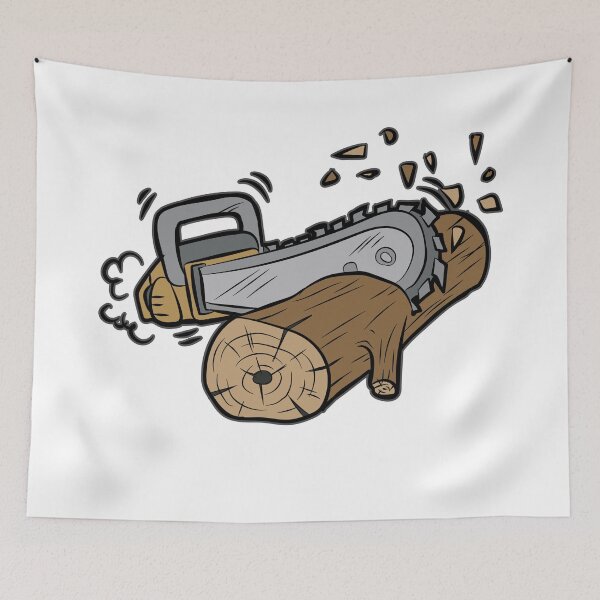 Item preview, CHAINSAW CUTTING WOOD forester warden gift present designed and sold by Moonpie90.
