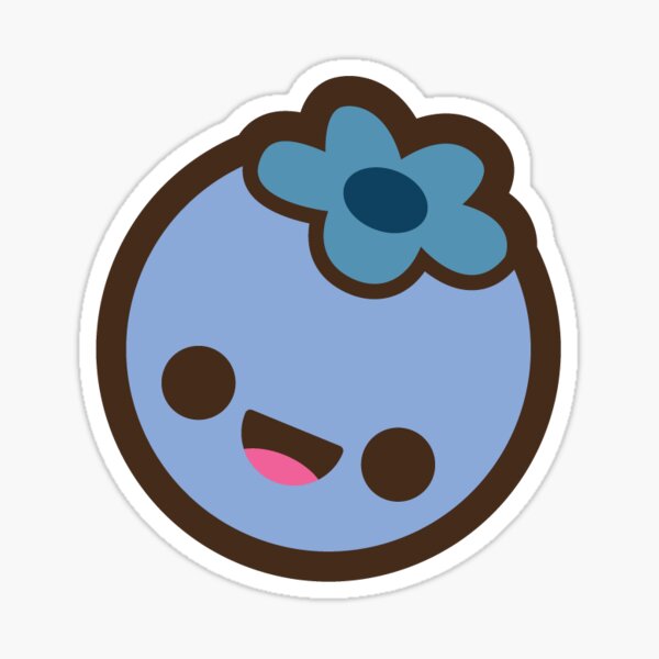 Blueberry cute smile Sticker