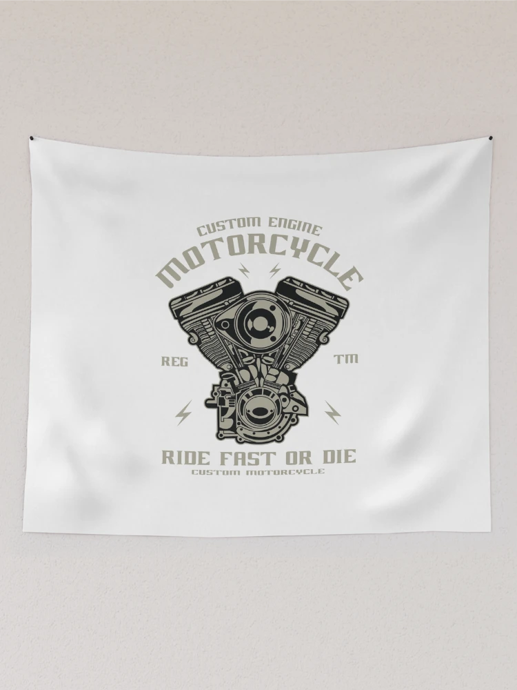 Thumbnail 2 of 3, Tapestry, Fast Ride - Custom Engine Motorcycle designed and sold by Ding-One.