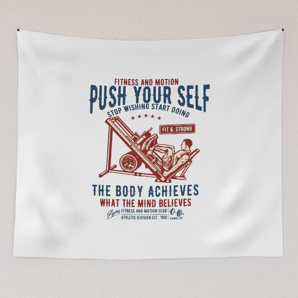 Item preview, The Body Achieves What The Mind Believes - Fitness & Bodybuilding designed and sold by Ding-One.
