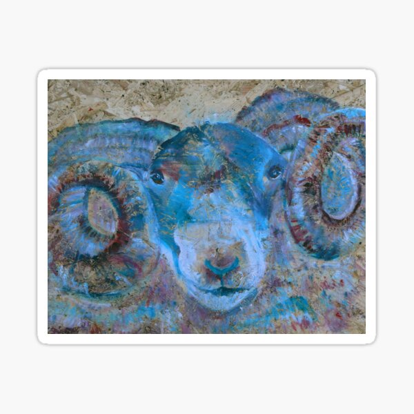 Item preview, Handsome Ram Teal Design designed and sold by carolineskinnerart.