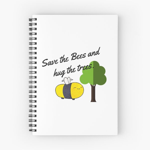 Item preview, Save the bees and hug the trees graphic design  designed and sold by CastleBookshelf.