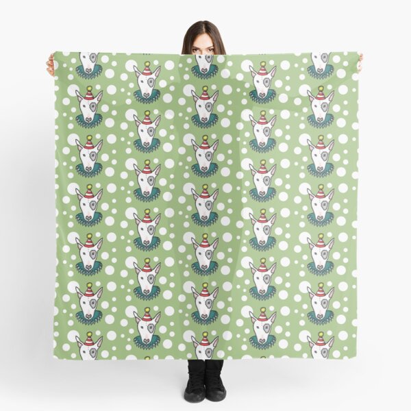 English Bull Terrier in a party hat - Pattern 2 Scarf