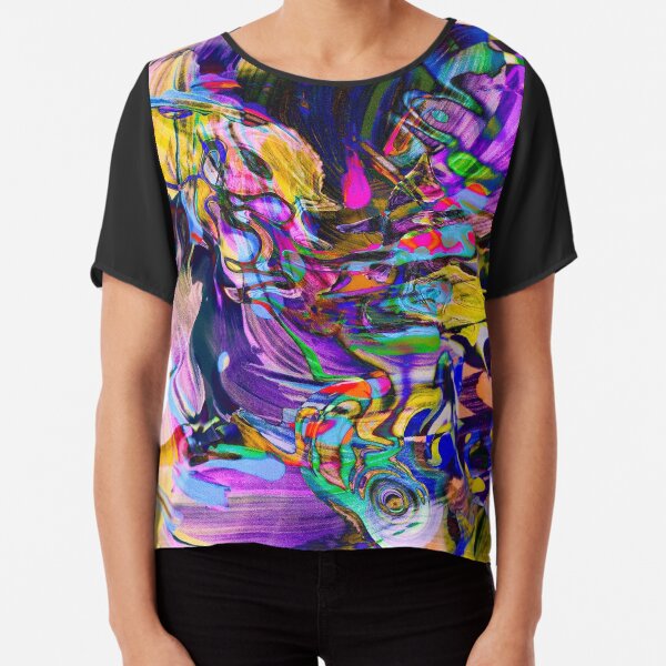 waving swirling flow abstract Chiffon Top