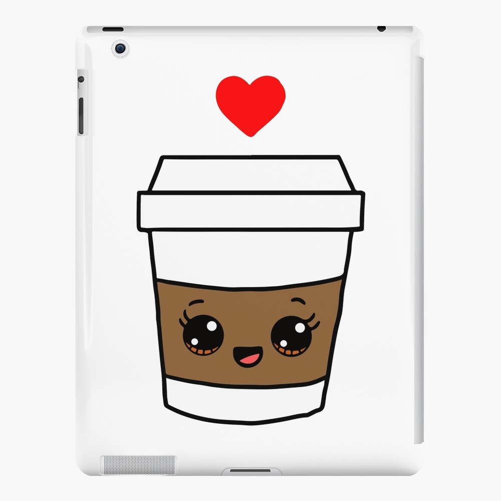 Cute Coffee Cup Love Heart Hand Drawn Illustration \