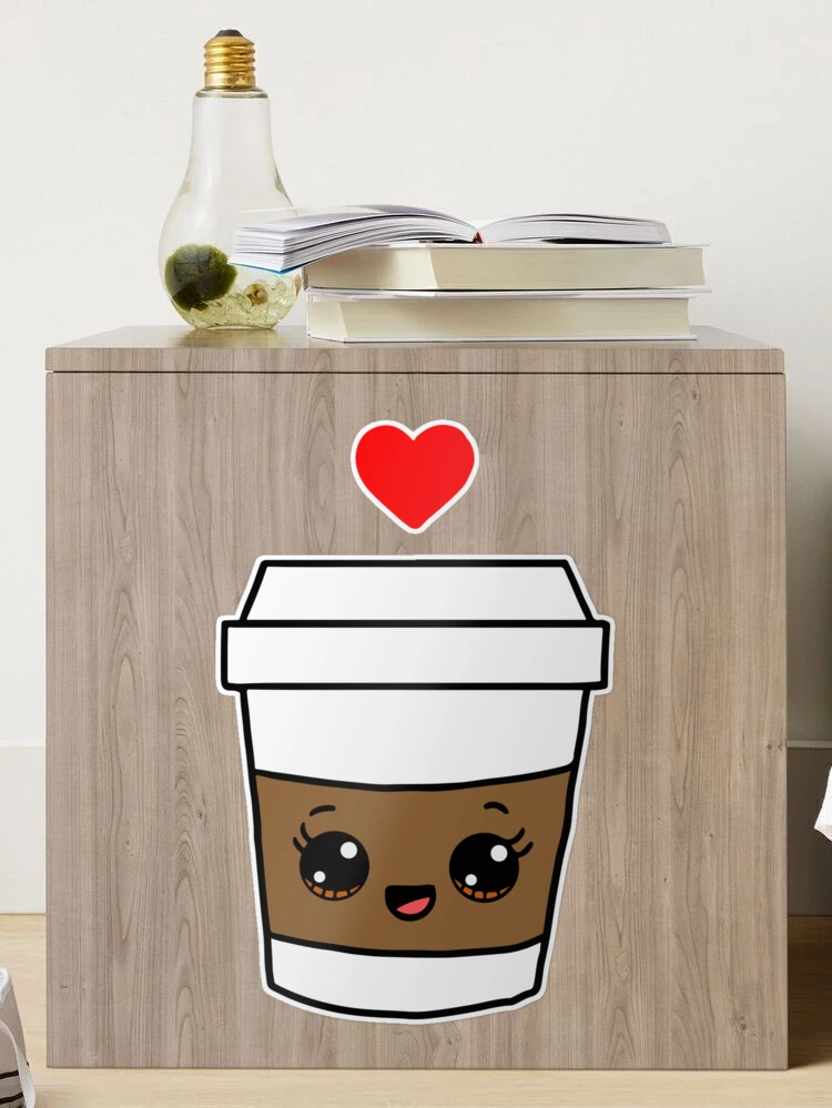 Cute Coffee Cup Love Heart Hand Drawn Illustration  Greeting Card for Sale  by Cutepix