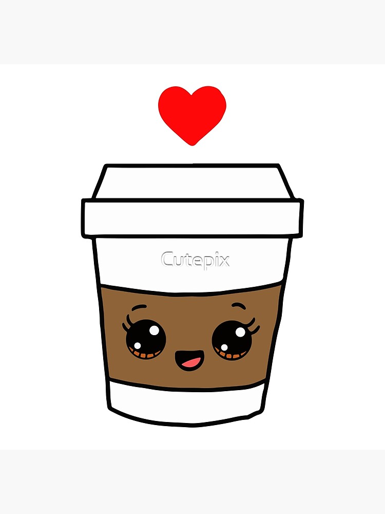 Premium Vector  Kawaii cute coffee cup with heart smiling with love