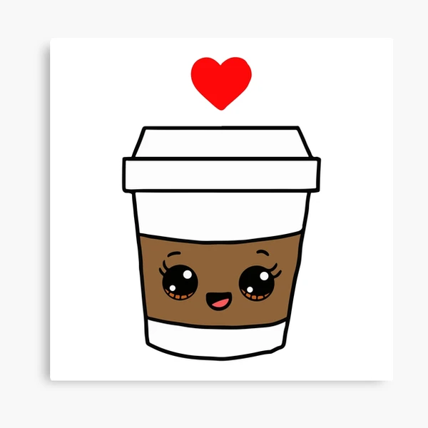 Cute Coffee Cup Love Heart Hand Drawn Illustration | Greeting Card