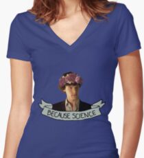 Because Science, Jawn Women's Fitted V-Neck T-Shirt