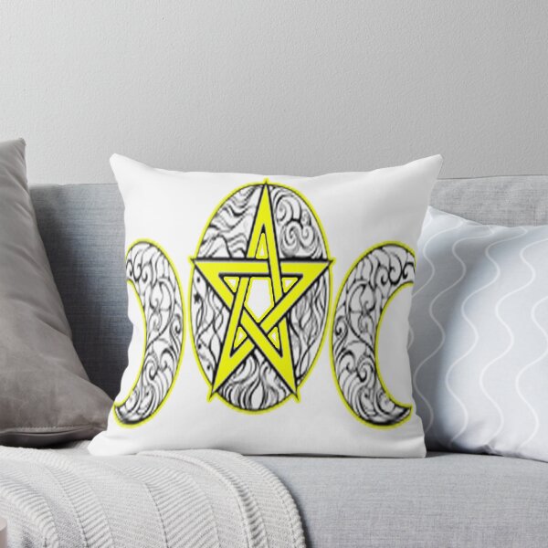 Item preview, Pentacle and Moons - Wicca Triple Goddess designed and sold by SerpentSkyArts.