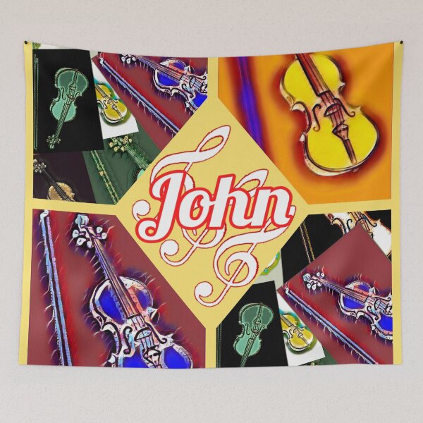 Item preview, John loves violin designed and sold by Attiva.