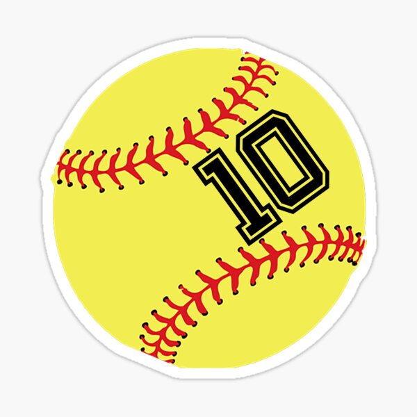 Baseball Jersey Number #10 Ten No 10 Game Play Fun Ball