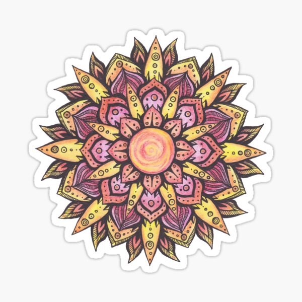 Sonnen Mandala Sticker