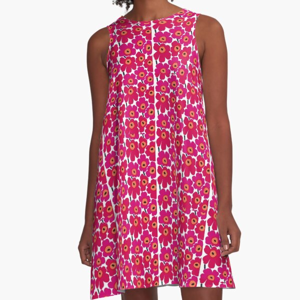 Flower Print A-Line Dress