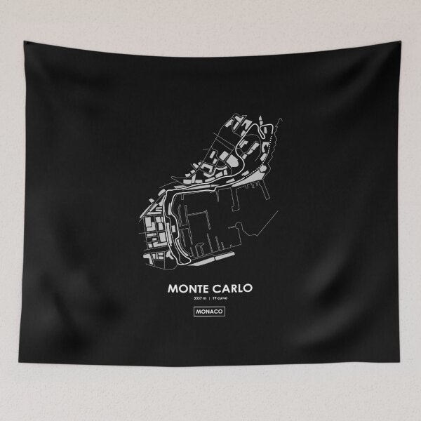 Item preview, Monte Carlo - Monaco Track Map WHITE designed and sold by andreanastasio.