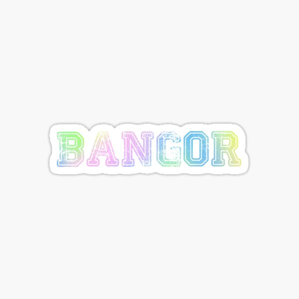 Item preview, Bangor - Multicoloured faded letters designed and sold by qlobba.