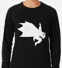 White Bat-Dab Lightweight Sweatshirt