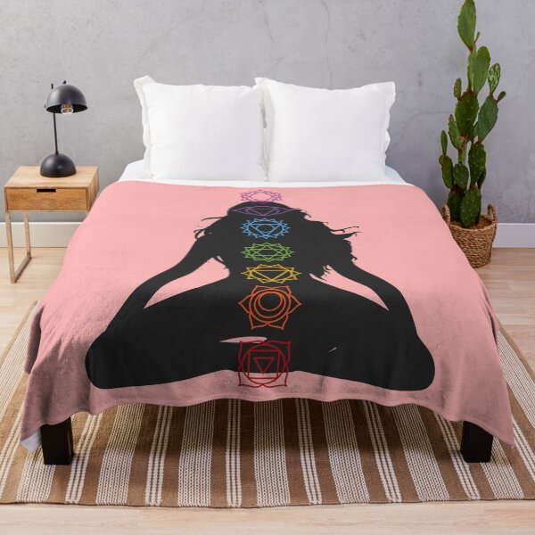 Item preview, Bohemian Yogi Illustration: Mindfulness Girl Silhouette for Yoga Lovers designed and sold by glintintheeye.
