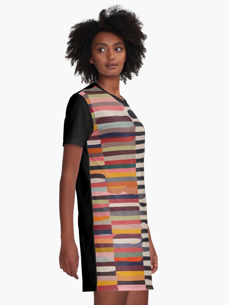 Thumbnail 2 of 5, Graphic T-Shirt Dress, Etchnic Scandinavian Pattern designed and sold by MyArt23.