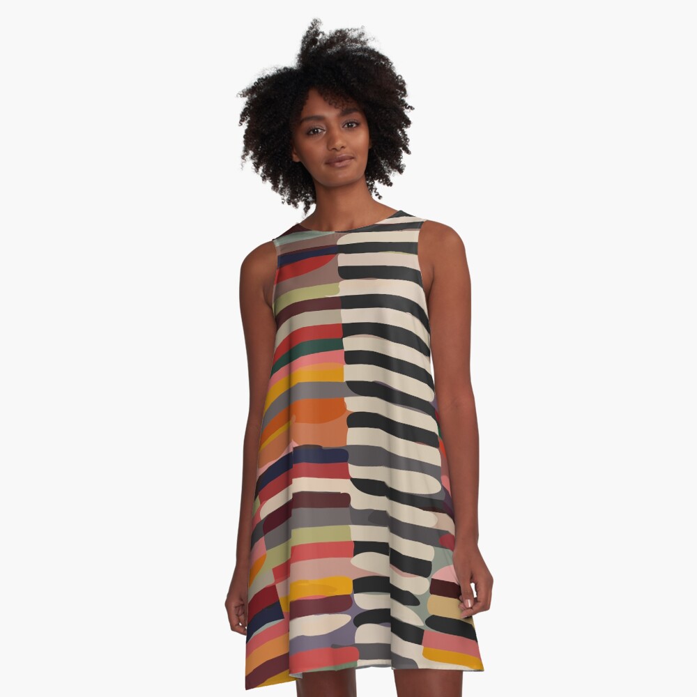 Etchnic Scandinavian Pattern A-Line Dress
