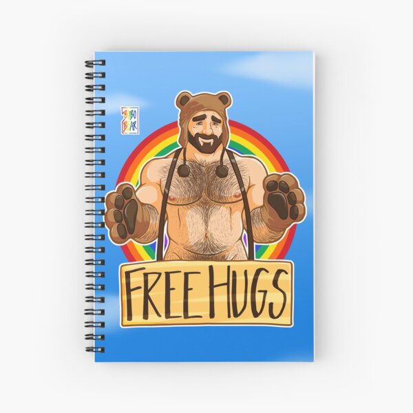 ADAM LIKES HUGS - GAY PRIDE Spiral Notebook