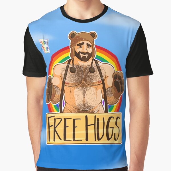 ADAM LIKES HUGS - GAY PRIDE Graphic T-Shirt