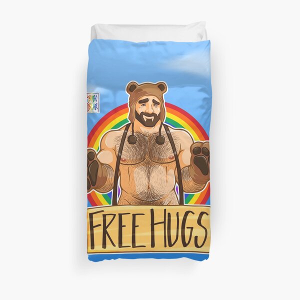 ADAM LIKES HUGS - GAY PRIDE Duvet Cover