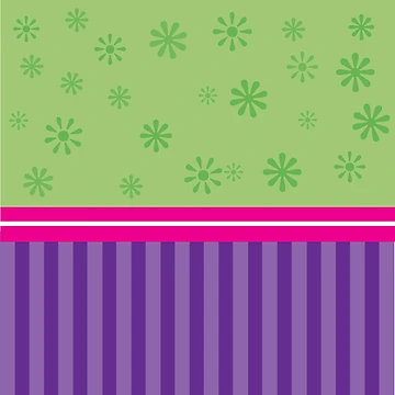 Artwork thumbnail, Springtime Fun Striped Floral Linear Pattern by infinitygrafix