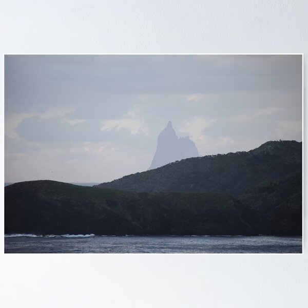 Ball's Pyramid from Lord Howe Island Poster