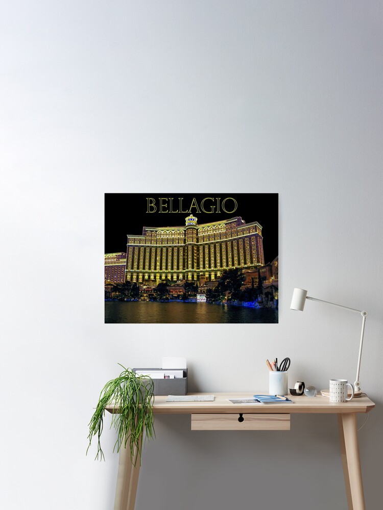 Bellagio Hotel Neon Throw Pillow for Sale by seadoosean